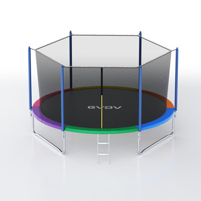 Gvdv 10 Ft Round Backyard / Outdoor Trampoline Set With Safety Enclosure System