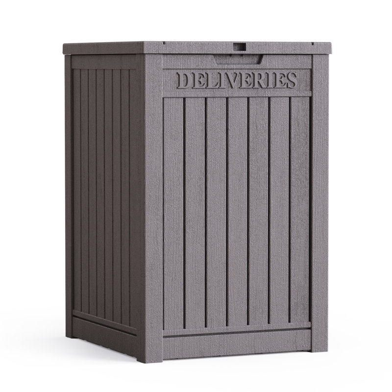 Decksplore 31 Gallons Water Resistant Resin Deck Box, Coffee