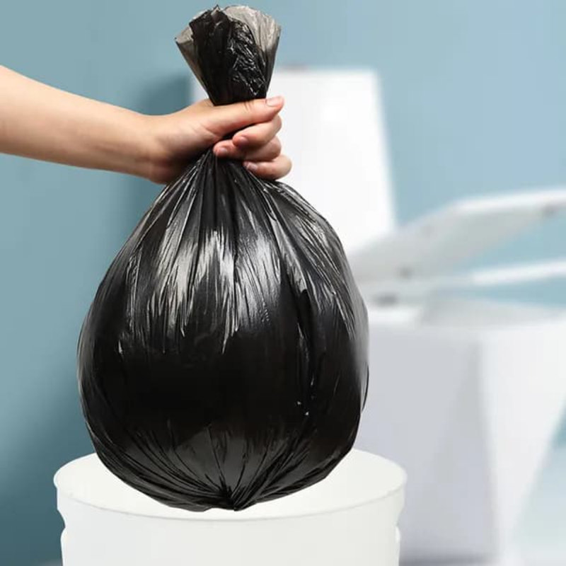 4 rouleaux de sacs à ordures noirs de 6,18 gallons, sacs à ordures jetables non parfumés, sacs à ordures portables résistants aux fuites pour salle de bain, cuisine, chambre à coucher, camping
