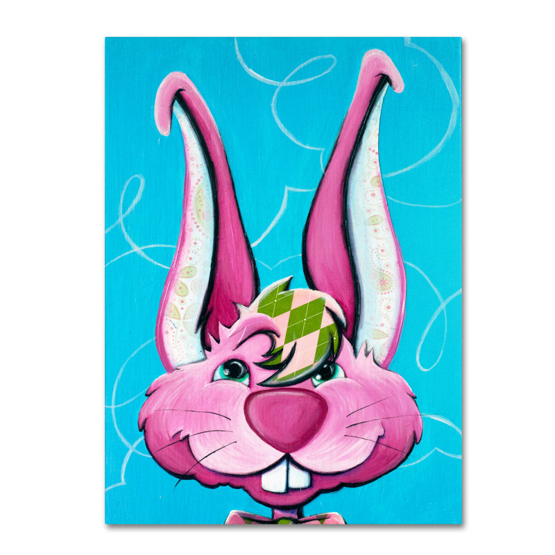 « commode lapin », art sur toile, H 32 po x l 22 po x P 2 po