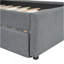 Lit plateforme tapissier simple avec lit gigogne Teddy-226465335