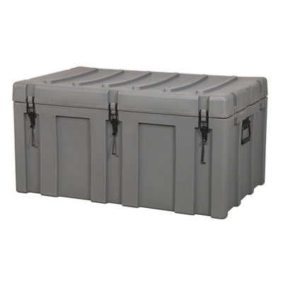 Symple Stuff Morones 102cm W 237L Water Resistant Plastic Lockable Deck Box in Grey