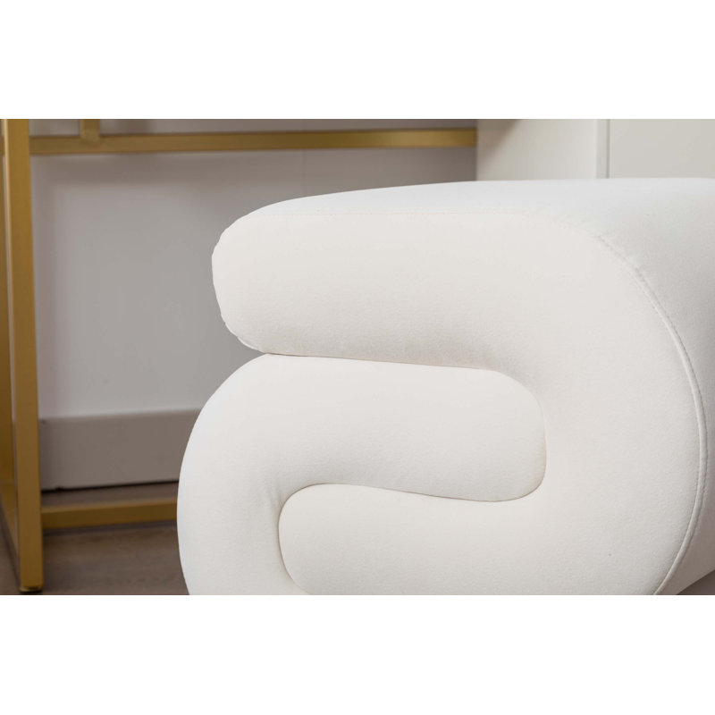 Merchiston Solid Wood Accent Stool, White