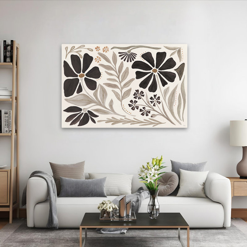 Boho - Modern Petals I Neutral, 40" H x 60" W