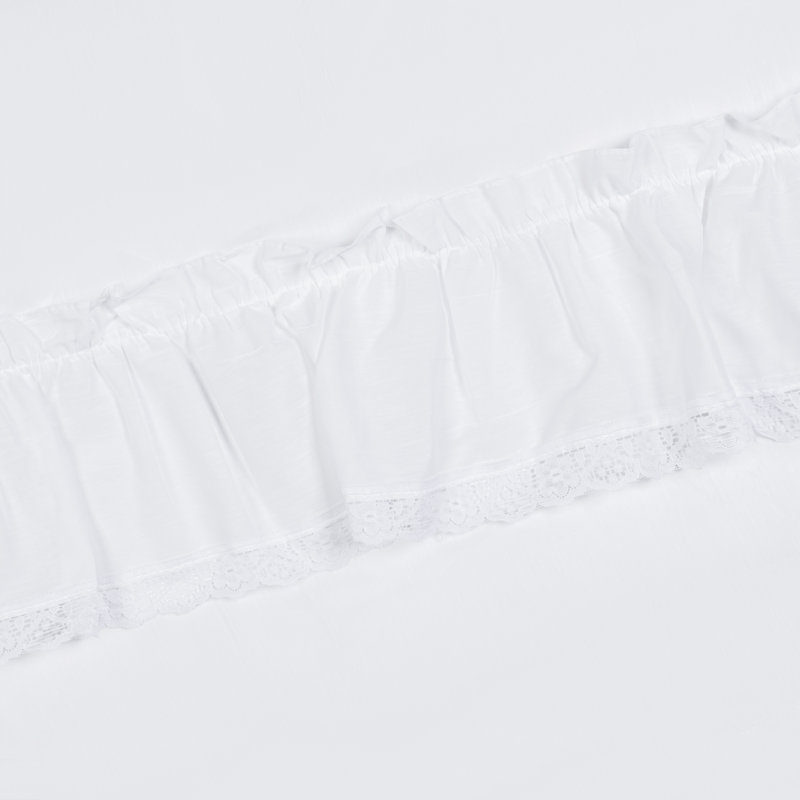 Bralynne Cotton Blend Semi-Sheer Curtain Pair, White, 50" W x 84" L