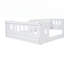 Lit plateforme en bois robuste avec garde-corps, aucun sommier requis, assemblage facile et fabrication durable-632061703