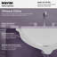 Lavabo de salle de bain rectangulaire encastré en porcelaine vitrifiée blanc Karran Valera