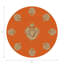 Sous-verres ronds en cuir végétalien ex votant orange-119015138