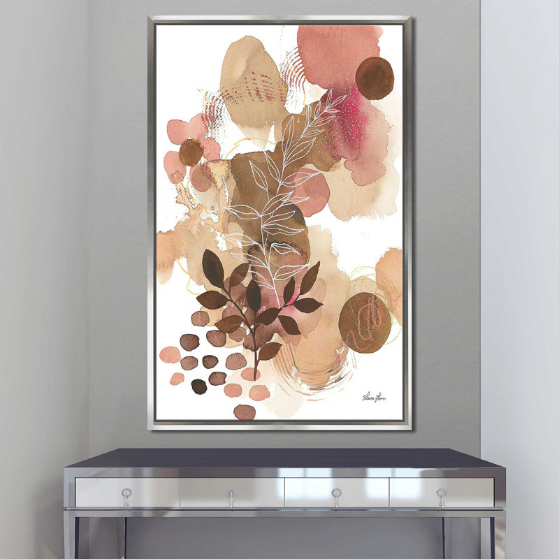 Nature Bliss I par Laura Horn - Peinture, H 51,5 po x l 31,5 po x P 2 po, Cadre flottant argent