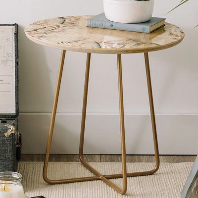 Table de bout ronde Dore Abolina