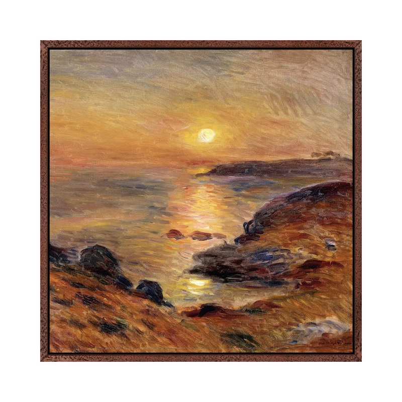 The Setting Of The Sun At Douarnenez; Couche De Soleil A Douarnenez, 1883 by Pierre-Auguste Renoir - Painting on Canvas