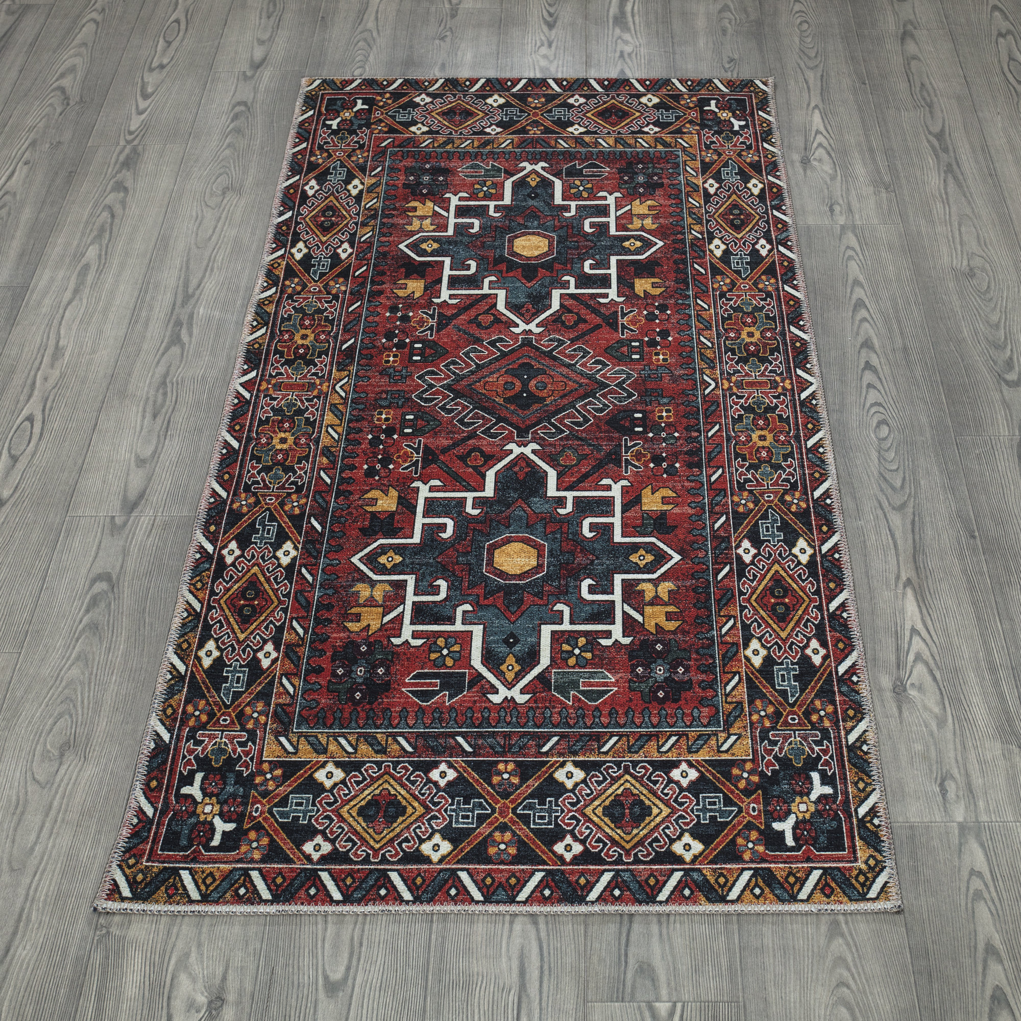 Rug Rinkle Ottomanson Wrinkle Free Flatweave Traditional Red Area Rug for Living ...