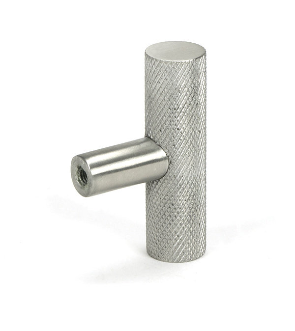 Brompton Cylindrical Knob, Satin Stainless Steel