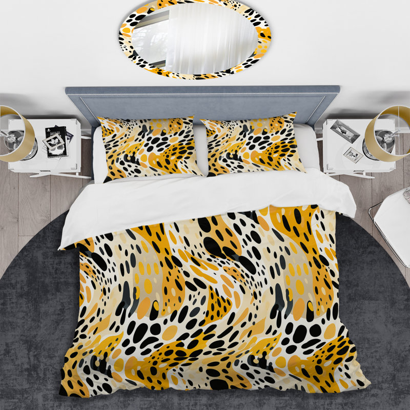 Literie Quaylan, Housse de couette pour grand lit et 2 taies décor