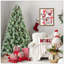 Arbre de Noël avec 102 pommes de pin - 1858 extrémités, branches mixtes en PVC et en aiguilles dures, structure à charnières pour une installation facile, support en métal robuste - arbre de Noël réaliste-1769662046