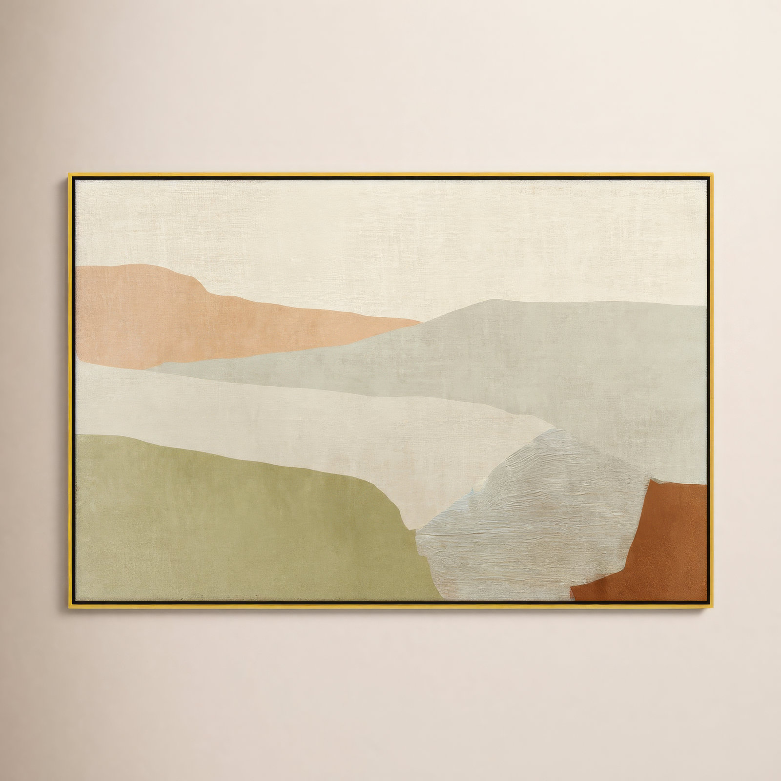 Elspeth "Pastel Views" Painting, 41.5" H x 61.5" W, Gold