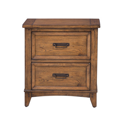 Dukene 2-Drawer Nightstand - Honey Oak