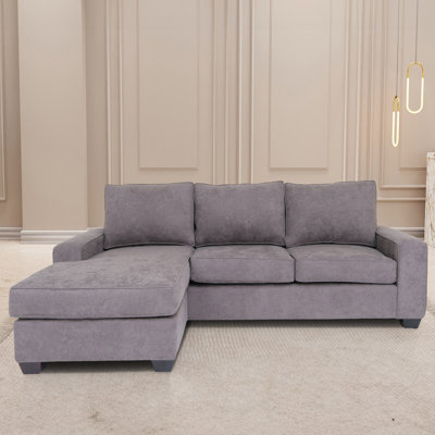 L Shaped Sectional Sofas For Living Room, Modern Reversible Sectional Couches For Bedrooms, Apartment With Solid Wood Frame (Polyester Nylon)