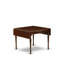 L'ensemble de table de salle à manger 3 pièces pour petits espaces contient une table de salle à manger rectangulaire avec Dropleaf et 2 chaises rembourrées en tissu de lin, 36 x 54 pouces, acajou-1930656287-1930656282-1930656286