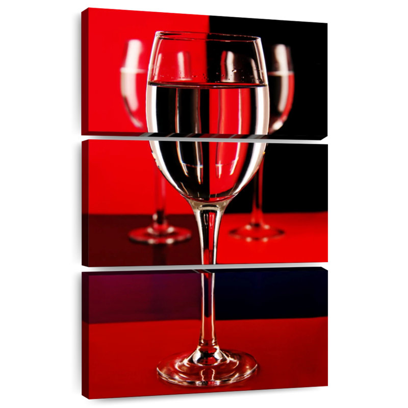 Yarlin Abstract Wine Glasses, 32" H x 20" W
