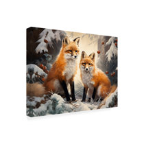 Watercolor Fox II | Large Solid-Faced Canvas Wall Art Print | Great Big Canvas