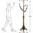 Janiya 8-Hook Solid Wood Freestanding Coat Rack-1854738717