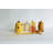Ceramic Honeycomb Honey Jar with Wooden Honey Dipper Warm
