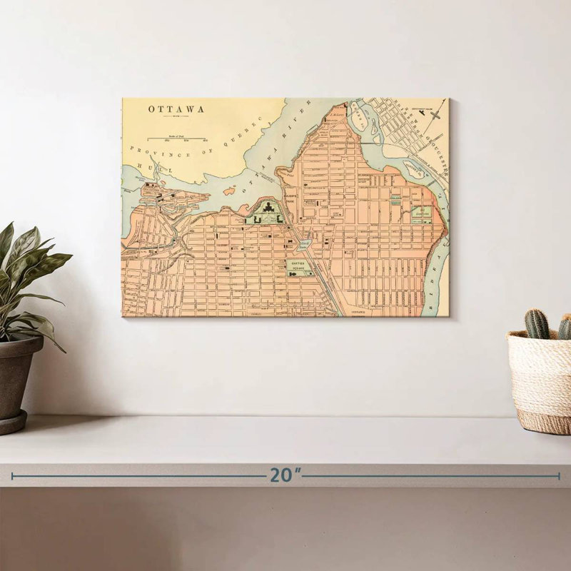 Map Of Ottawa, 8" H x 12" W