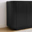 Buffet moderne cannelé de 162,5 cm (64 po) - Dosseret de rangement noir-66321613