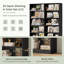 Bibliothèque standard double en bois à 74 niveaux H 74,3 "x l 47,2" (ensemble de 2)-1222559881