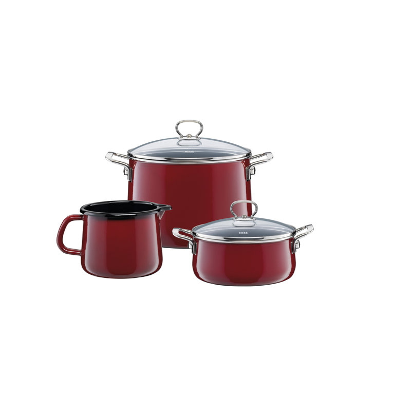 Top 3000 ROSSO Enamel Cookware Set