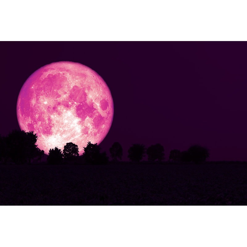 «Full Strawberry Moon» par Chayanan - photographie sur toile tendue, L 12 po x H 8 po