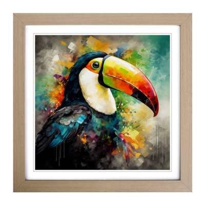 Toucan Abstract Art - Framed Print