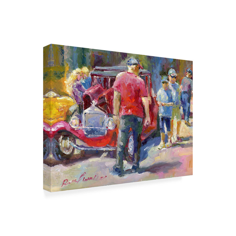 Art mural sur toile tendue - "Hotrods" de Richard Wallich pour décoration de salon, de chambre à coucher ou de bureau - 35 x 47