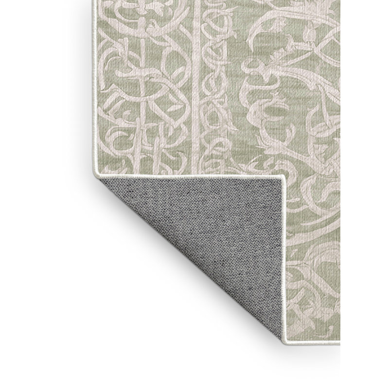 Tapis beige lavable à la machine, Rectangulaire 3 pi x 5 pi