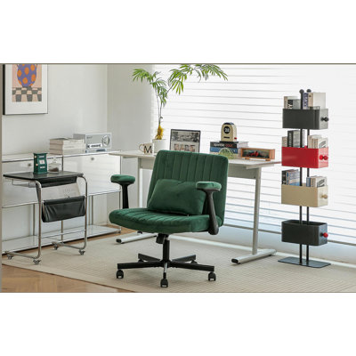 Chaise de bureau moderne avec accoudoirs, chaise de bureau d'ordinateur avec roulettes