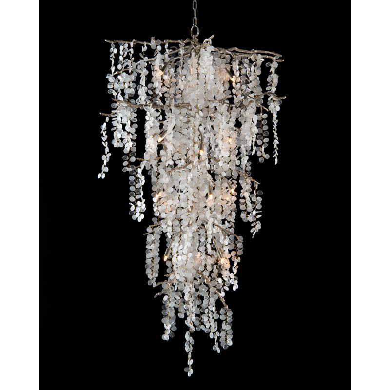 Lustre à niveaux unique et remarquable à 21 lumières Shiro