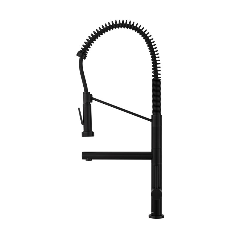 Nouvet Novuet Single Handle, Pull-Down Kitchen Faucet with Pot Filler, Matte Black