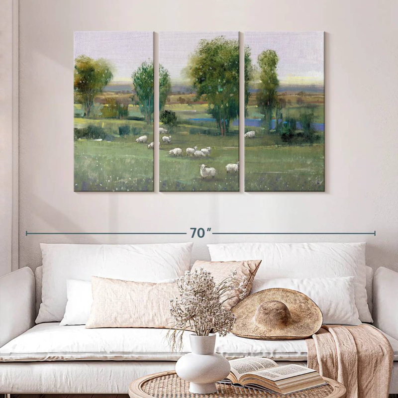 Alvord Field Of Sheep I, H 32 po x l 50 po