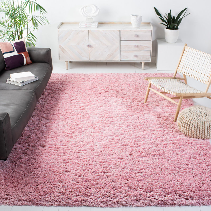 Tapis rose clair Hermina, Rectangle 5 pi 1 po x 7 pi 6 po