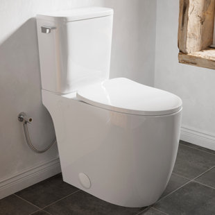 Los Flexi 21" Tall Two-Piece Skirted Toilet with Cyclone Flush, Elongated Bowl & Soft-Close Seat