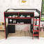 Lit mezzanine en bois avec rangement garde-corps et tiroir-220587537-220587539