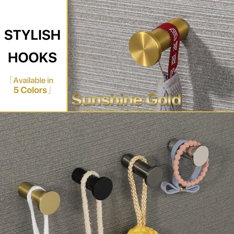 Chawanda Metal Wall Wall Hook, Gold