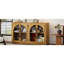 Buffet arqué à 4 portes, tablettes réglables, look rétro, bois naturel, buffet Home Essential, stable et