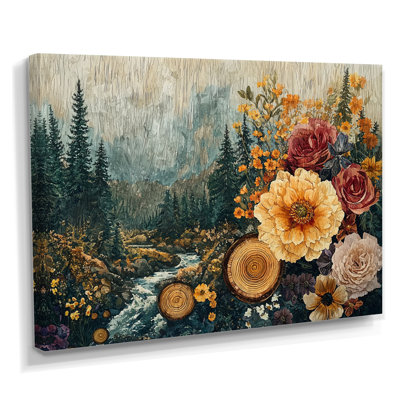 Fleurs d'automne d'automne sur une glissade en bois - Bouquets assortis