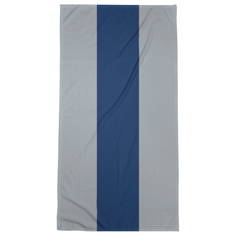 Columbus Lightweight Beach Towel, Flat Silver/Blue/Flat Silver, Poly/Cotton
