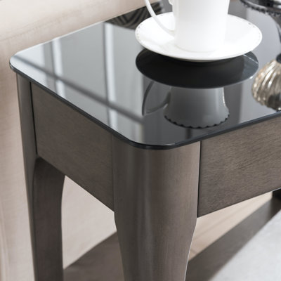 Alantis Obsidian Solid + Manufactured Wood Wedge Table