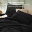 Bedsure Queen Size Comforter Sets - 3-Piece Double-Sided Fleece Fluffy Black Bedding, Cozy Striped Aesthetic for Modern & Guest Bedrooms, All-Season Luxury Home Decor-105492178-110437410