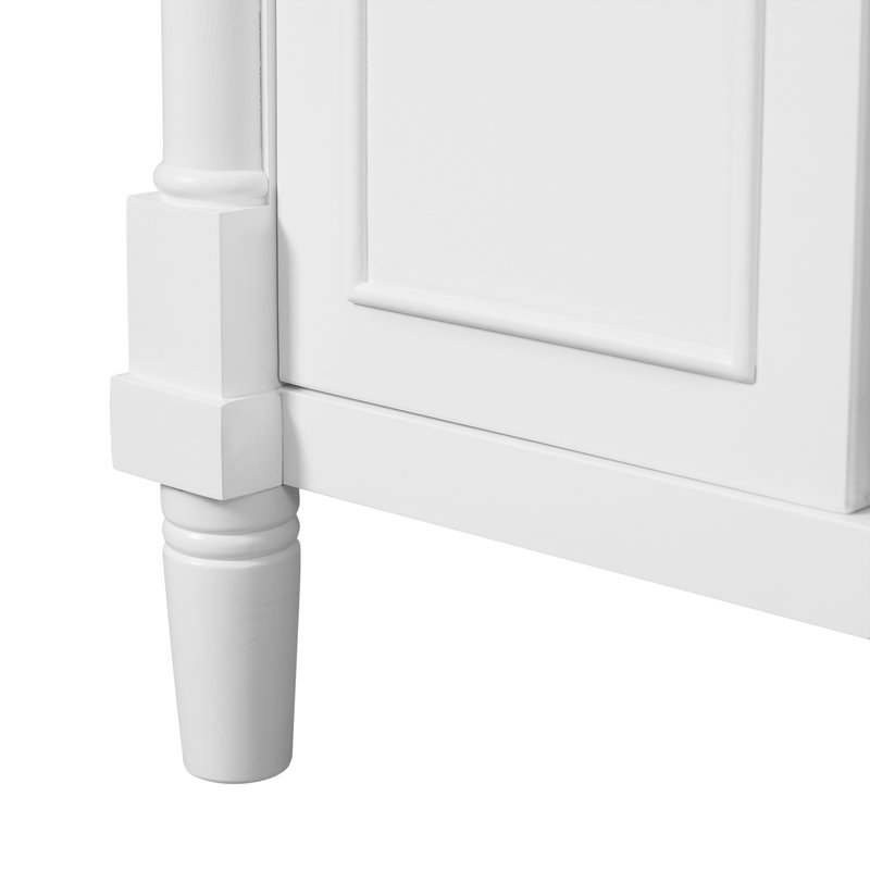 24'' Single Bathroom Vanity With Ceramic Top, White