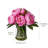 Adcock 12" Artificial Peony Floral Arrangement In Clear Glass Vase With Realistic Acrylic Water, 10 Lifelike Silk Blooms (7 Large & 3 Buds) For Table Centerpiece, Modern Home Office Decor-376728449